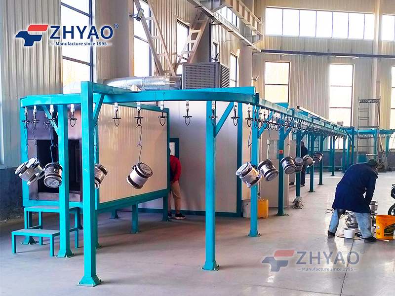 China Valve and Pipe Fitting Powder Coating Line Project for Ketai Instrument Co., Ltd.